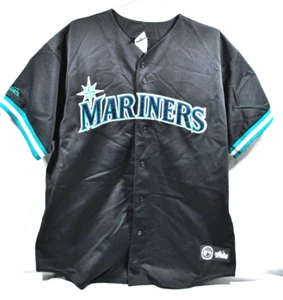 Vintage USA Made Seattle Mariners Majestic Trikot, Schwarz, Herren XXL - Bild 1 von 12
