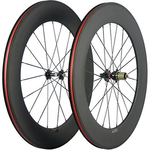 88mm Clincher Rennrad Carbon Laufräder Novatec 271 Nabe Basalt Braking Line Wheel - Bild 1 von 9