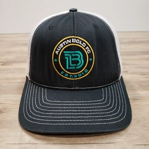 Austin Bold FC Mütze Kappe Druckknopflasche schwarz weiß Netzrücken Fußball Logo verstellbar - Bild 1 von 8