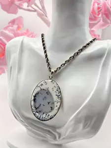 Vintage Sterling Silver 925 Pendant Necklace K2 Jasper 43.68g - Picture 1 of 8