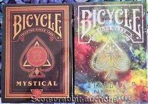 2 Factory Sealed BICYCLE STARGLAZER NEBULA & MYSTICAL Playing Cards 2 Decks - Bild 1 von 2