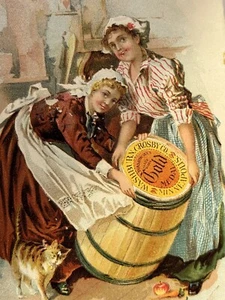 Antigua tarjeta comercial de harina victoriana Washburn Crosby Co. medalla de oro alrededor de 1800 - Imagen 1 de 3