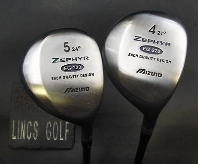 Ladies Set of 2 Mizuno Zephyr EG220 21° 4 & 24° 5 Woods Ladies Graphite Shafts - Image 1 of 4