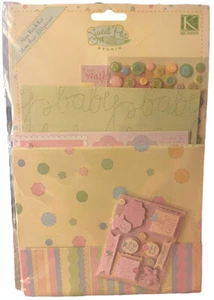 NEW K&Company Sweet Pea Studio Mini Book Scrapbook Kit Baby Girl Complete Kit - Picture 1 of 3