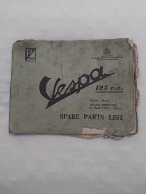 Catalogo parti di ricambio Piaggio Douglas Vespa 125cc modello 152-L-2  - Immagine 1 di 4