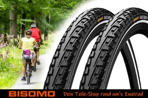 2 neumáticos de bicicleta Continental Ride Tour 1.60 x 28 pulgadas 42-622 cinturón antipinchazos bicicleta eléctrica - Imagen 1 de 6