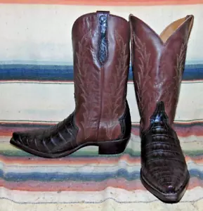 Rujo Damen-Cowboystiefel schwarz Kaiman/braun Leder Triade 10 M neu ohne Karton - Bild 1 von 7