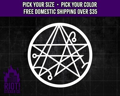 Calcomanía de sello Necronomicon para automóvil, computadora portátil, vaso, ocultismo, brujería, satanismo Foto 1 de 4