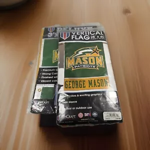 Lot of 2 Wincraft George Mason Patriots Flags New Sealed - (1) 3’x5’ (1) 28”x40” - Picture 1 of 6
