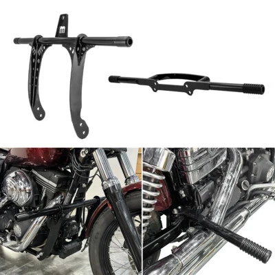 Front Rear Crash Bar For Harley Davidson Dyna FXDF FXDL w/Forward Control 06-17 - Image 1 of 4