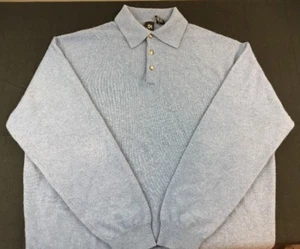 Saks Fifth Avenue S5A Cashmere Sweater Extra Large XL Blue - Bild 1 von 5