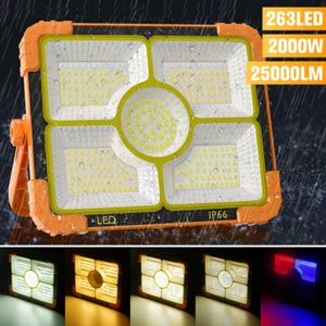LED Baustrahler Akku Arbeitsleuchte Baustellenleuchte Strahler Fluter Handlampe - Bild 1 von 13