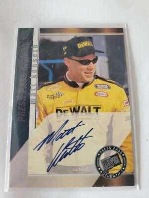 MATT KENSETH RC 1999 PRESS PASS SIGNINGS SIGNED AUTOGRAPH ROOKIE CARD AUTO - Image 1 of 4