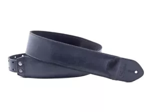 RightOn! Correa de guitarra Leathercraft vintage negra - Imagen 1 de 3