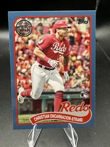2024 Topps Serie 1 CHRISTIAN ENCARNACION-STRAND 1989 TOPPS AZUL PARALELO Rojos - Imagen 1 de 2
