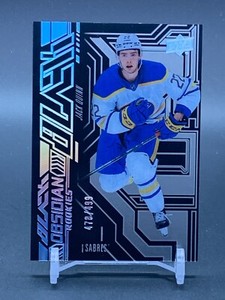 2022-23 UD SPx Black Obsidian Rookies JACK QUINN Buffalo Sabres RC #/499