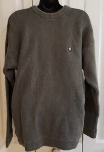 Ralph Lauren Chaps Sweater  Cotton Olive Green Hand Framed Mens M Insignia  - Picture 1 of 6