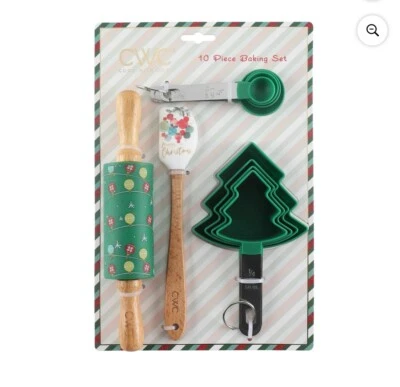 Cocinero con Color Feliz Navidad Juego de 10 Piezas Vacaciones para Hornear NUEVO Foto 1 de 4