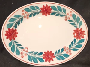 Servierteller Societe Ceramique Maestricht Holland - 12"" x 9"" Stickspritzer - Bild 1 von 9