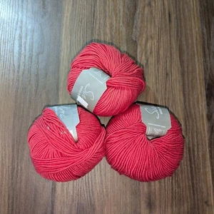 Sublime Garn 20% Seide 75% Merinowolle Garn 3 Knäuel Farbe rot 0167 50g 127yds - Bild 1 von 5