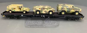 Märklin 4MFOR German Army Diecast Rs 684 Flat Car w/Dingo, Fennek & Serval HO944 - Picture 1 of 12