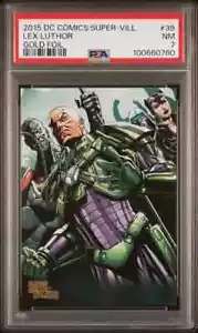 2015 CRYPTOZOIC DC COMICS: SUPER-VILLAINS GOLD FOIL #39 LEX LUTHOR 14/25 PSA 7 - Picture 1 of 2