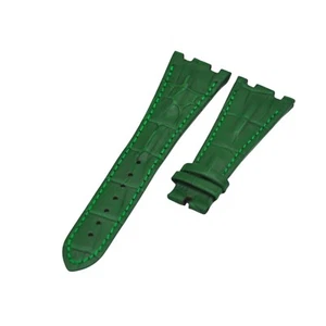 Correa de reloj de cuero verde de 28 mm para Audemars Piguet Royal Oak Offshore Deployant - Imagen 1 de 6