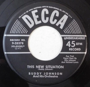 BUDDY JOHNSON This New Situation, Be Reasonable MERCURY 45 r&b jazz record ella - Picture 1 of 4