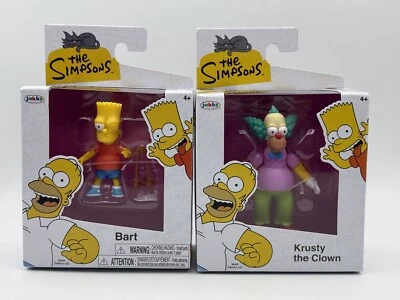 Lote de 2 LOS SIMPSON - Jakks Pacific 2.5" Barba con tiro de honda y Krusty El payaso Foto 1 de 4
