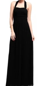 Ever Pretty Women's Halter Padded Empire Black Long Prom Ball Gown, NEW 12 US - Picture 1 of 3