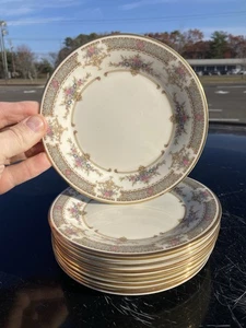 Set 10 Minton Persian Rose Salatteller 8" Bone China England unbenutzt - Bild 1 von 2