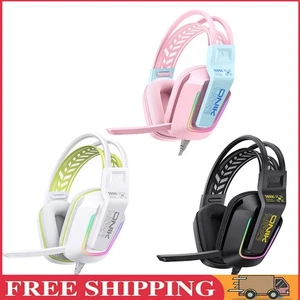 Kabelgebundenes Gaming-Headset mit RGB-Licht integriertem Mikrofon On-Ear-Headse - Afbeelding 1 van 14