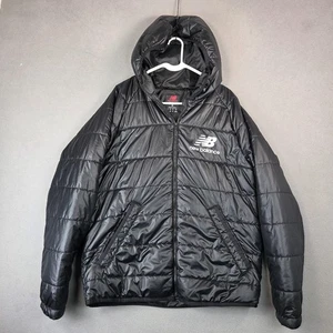 New Balance Jacket Mens M Black Athletics Winterized Short Synthetic Puffer - Picture 1 of 8