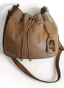 Stunning RALPH LAUREN Genuine Leather Crossbody Bag RRP £549 Read Description - Picture 1 of 21