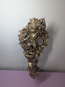 Candelabro colgante de pared de querubín 15x7x5 pulgadas decoración de Navidad soporte L28B - Imagen 1 de 15