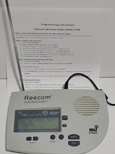 Reecom ‘ R 1630 A ‘ NOAA Weather Radio w/AC Power Adapter -  TESTED - Picture 1 of 8