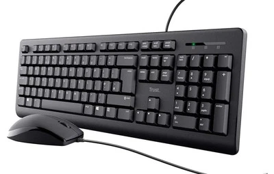 Trust Taro Wired Keyboard and Mouse Set - Qwerty UK Layout, Full-Size Keyboard - Image 1 of 4