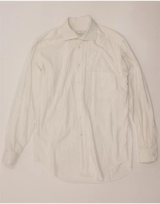 Camisa TRUSSARDI Hombre Talla 15 3/4 Mediana Blanco Algodón CH05 Foto 1 de 4