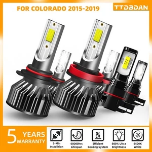 For Chevy Colorado 15-19 LED Headlight KIT Combo Bulbs High Low Beam Fog Light - Picture 1 of 14