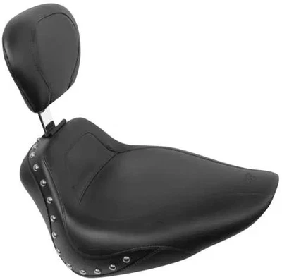 Asiento individual deportivo Mustang negro con tachuelas con respaldo VTX1800C 02-08 Foto 1 de 4