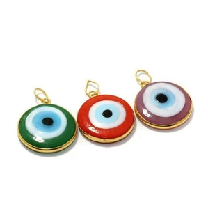 25mm Glass Evil Eye Pendants - Picture 1 of 8