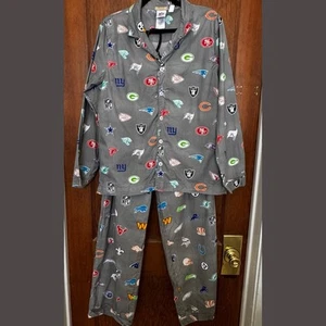 Pottery Barn Teen NFL Bright Logo Loose Fit Pajama Set Large PJs Football Kids - Picture 1 of 13