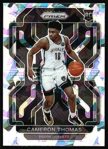 2021-22 Panini Prizm Cameron Thomas Cracked Ice Rookie #297 Brooklyn Nets - Foto 1 di 2