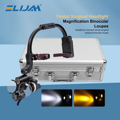 Lupas binoculares quirúrgicas médicas dentales lupa 2,5X / 3,5X con lámpara de luz LED Foto 1 de 4