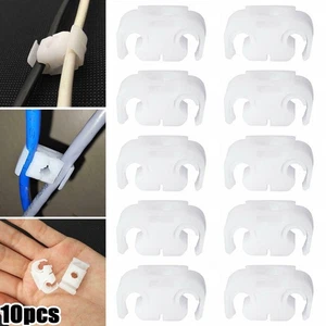 10 X Brake Line Hose Pipe-Fasteners Double-Clip Plastic-White For GOLF MK2-SKODA - Picture 1 of 12