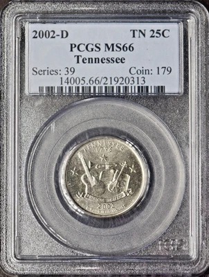 2002-D Tennessee State Quarter - PCGS MS66 - ✪COINGIANTS✪ - Image 1 of 2