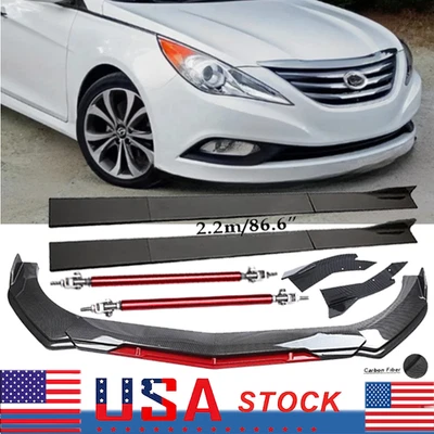 For 11-14 Hyundai Sonata Front Bumper Rear Lip Spoiler Splitters Body Kit - Image 1 of 4