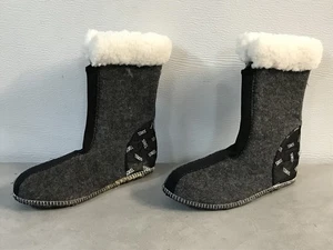 Sorel Inner Boot Liner Insert Womens Size 10 Grey Thermoplus Faux Fur Snow Cuff - Picture 1 of 6