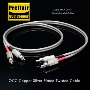 Cavo audio RCA Preffair Hi-End placcato argento OCC rame connessione multi-dispositivo - Foto 1 di 9