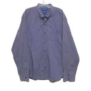 Old Navy Slim Fit Blue Check Button Down Long Sleeve Shirt Mens XXL Cotton - Picture 1 of 6